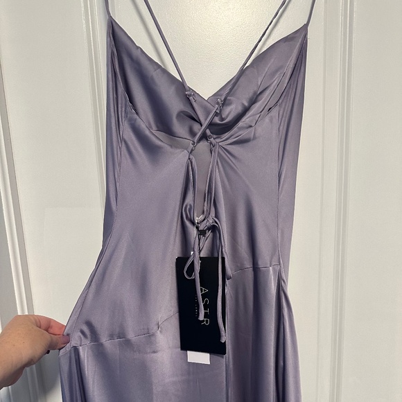 Astr the Label Palisades Cowl Neck Maxi Dress Color: Icy Lilac, size Large - Picture 1 of 4